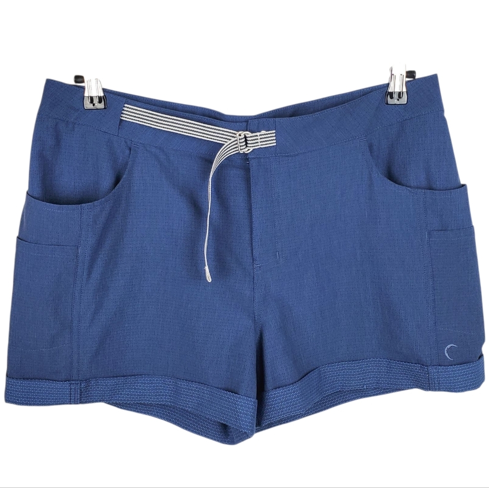 ZYIA Active Blue Performance Athletic Shorts XL Drawstring Pockets